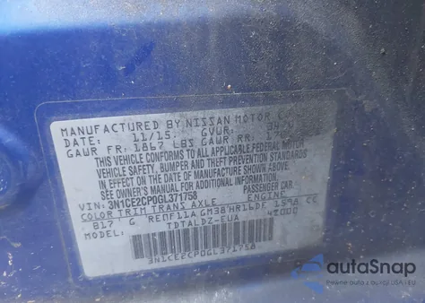 2016 Nissan Versa Note Sv из США, поврежденный, VIN 3N1CE2CP0GL371758